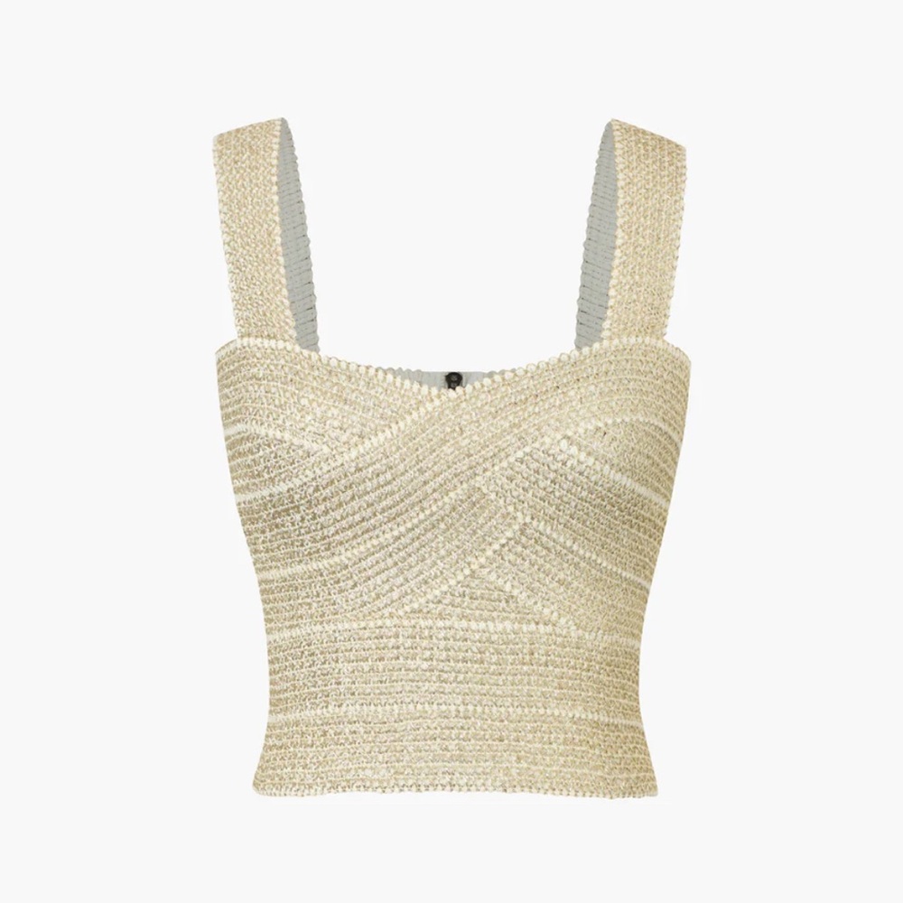 *NWT* Micas Zip Back Crop Bandage Tank Top